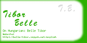 tibor belle business card